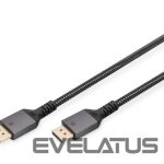 Monitori tarvik Digitus  DisplayPort Connector Cable 1.4 	DB-340201-010-S Black, DP to DP, 1 m 
