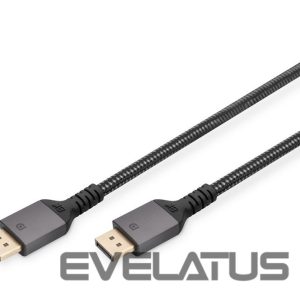 Monitori tarvik Digitus  DisplayPort Connector Cable 1.4 	DB-340201-010-S Black, DP to DP, 1 m 
