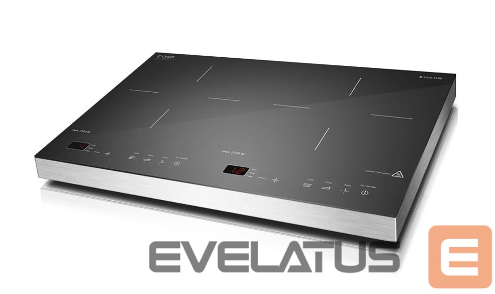 Elektriline ahi Caso Free standing table hob S-Line 3500 Number of burners/cooking zones 2, Sensor-Touch, Black, Induction