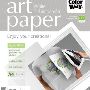 Kontoritarbed ColorWay  ART Photo Paper T-shirt transfer (white), 5 sheets, A4, 120 g/m² 