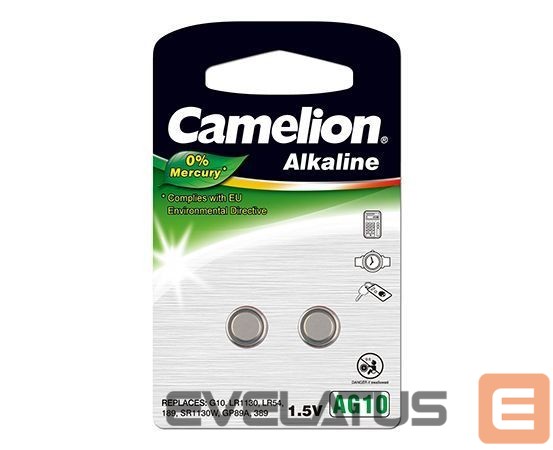 Muu arvutitarvik Camelion AG10/LR54/LR1131/389, Alkaline Buttoncell, 2 pc(s)