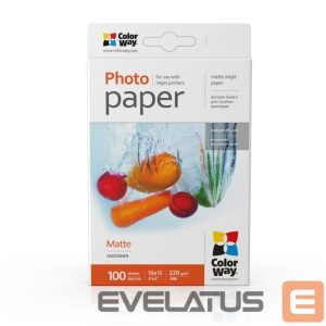 Kontoritarbed ColorWay  PM2201004R Matte Photo Paper, White, 10 x 15 cm, 220 g/m² 