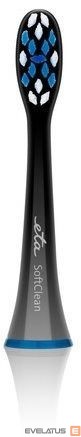 Hambahari ETA Toothbrush replacement SoftClean 070790600 Heads, For adults, Number of brush heads included 2, Black