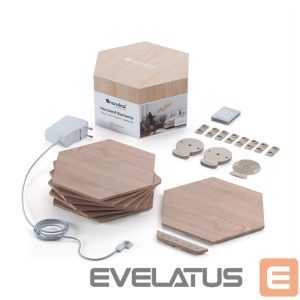Server – muud tarvikud Nanoleaf  Elements Wood Look Hexagons Starter Kit (7 panels) 