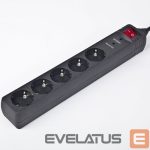 Kaitselüliti EnerGenie  Surge Protector SPG5-C-15/ 4.5 m/ 5 Sockets/ Black 