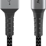 Kaabel Goobay  USB-C to USB-A Textile Cable with Metal Plugs 
