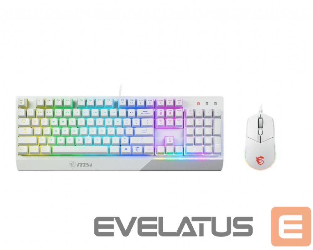 Arvuti klaviatuur MSI KEYBOARD +MOUSE/VIGOR GK30 COMBO WHITE US