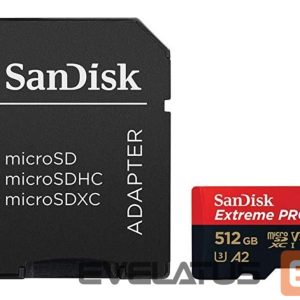 Mälukaardid SANDISK BY WESTERN DIGITAL  MEMORY MICRO SDXC 512GB UHS-I/W/A SDSQXCD-512G-GN6MA SANDISK 