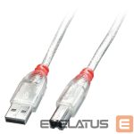 Kaabel LINDY  CABLE USB2 A-B 2M/TRANSPARENT 41753 