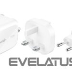 Adaptrid Belkin  BOOSTCHARGE 70w 2C1A Wall Charger with interchangable plug tips UK, EU, US White