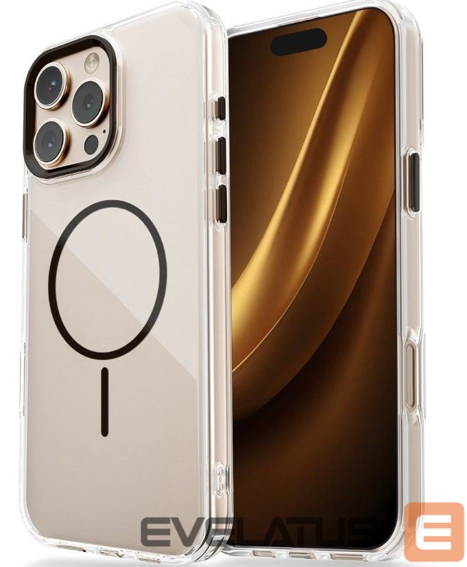 Tagakaaned iLike Apple iPhone 17 Pro 6,3 Clear Thin Mag case Transparent Black