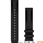 Rihm Garmin  Quick Release Bands (18 mm) Black leather, brushed slate hardware 