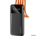 Väline aku Dudao  Dudao K6Pro Universal 10000mAh Power Bank with USB Cable, USB Type C, Lightning white (K6Pro-white) Black