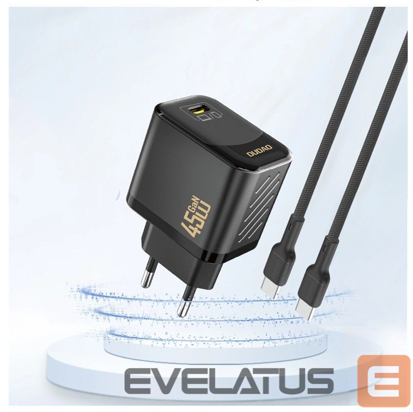 Adaptrid Dudao Dudao A28 45W GaN USB-C Wall Charger - Black Black