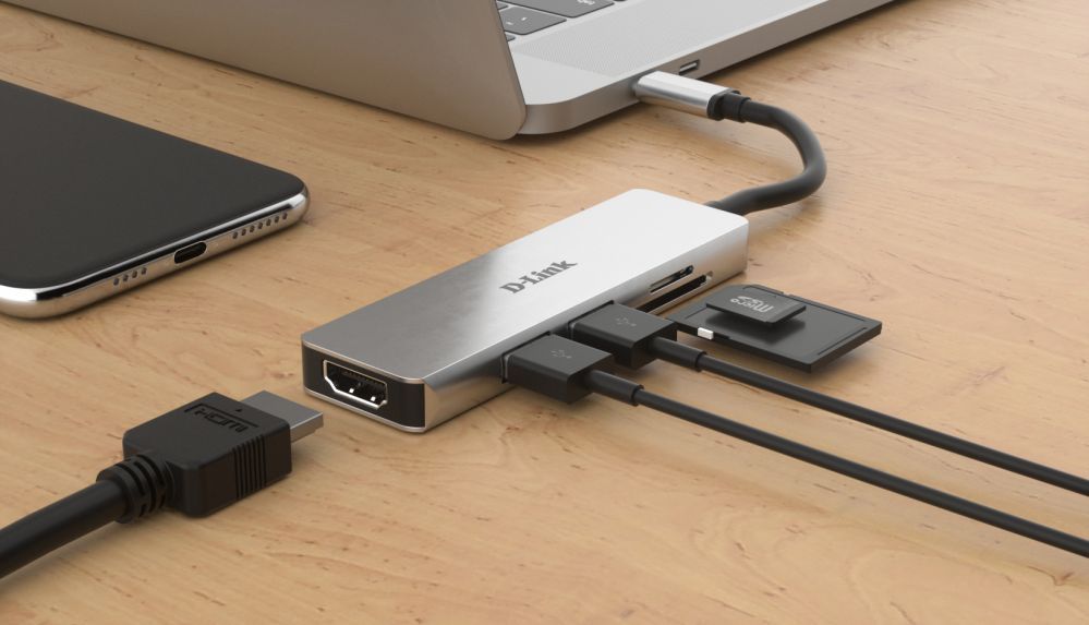 Ruuterid D-link 5-in-1 USB-C Hub with HDMI and SD/microSD Card Reader DUB-M530 0.11 m