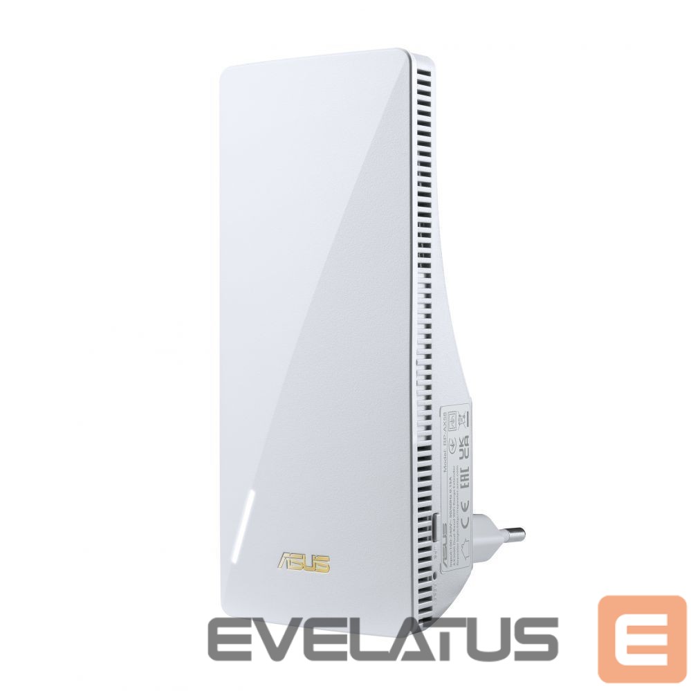 Ruuterid Asus AX3000 Dual-band WiFi 6 Range Extender (EU) | RP-AX58 | 802.11ax | 574+2402 Mbit/s | 10/100/1000 Mbit/s | Ethernet LAN (RJ-45) ports 1 | Mesh Support Yes | MU-MiMO No | No mobile broadband | Antenna type Internal