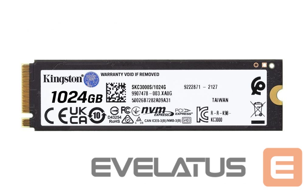Kõvaketas SSD Kingston KC3000 1024GB PCIe 4.0 SSD
