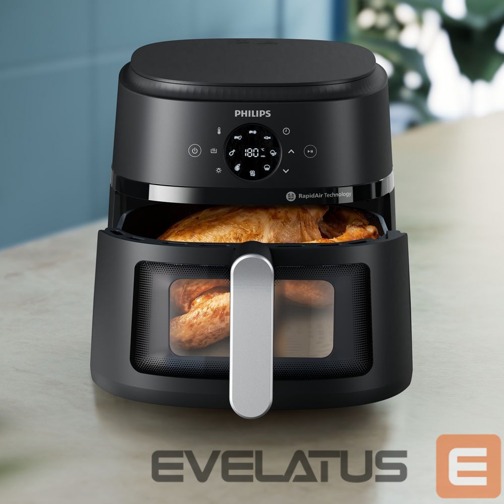 Lauagrillid Philips NA231/00 Airfryer, 1700 W, Pan volume 6.2 L, Black, Silver | Airfryer | NA231/00 | Power 1700 W | Capacity 6.2 L | Black/Silver