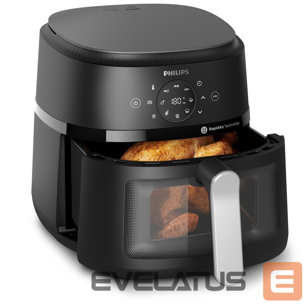 Lauagrillid Philips NA231/00 Airfryer, 1700 W, Pan volume 6.2 L, Black, Silver | Airfryer | NA231/00 | Power 1700 W | Capacity 6.2 L | Black/Silver
