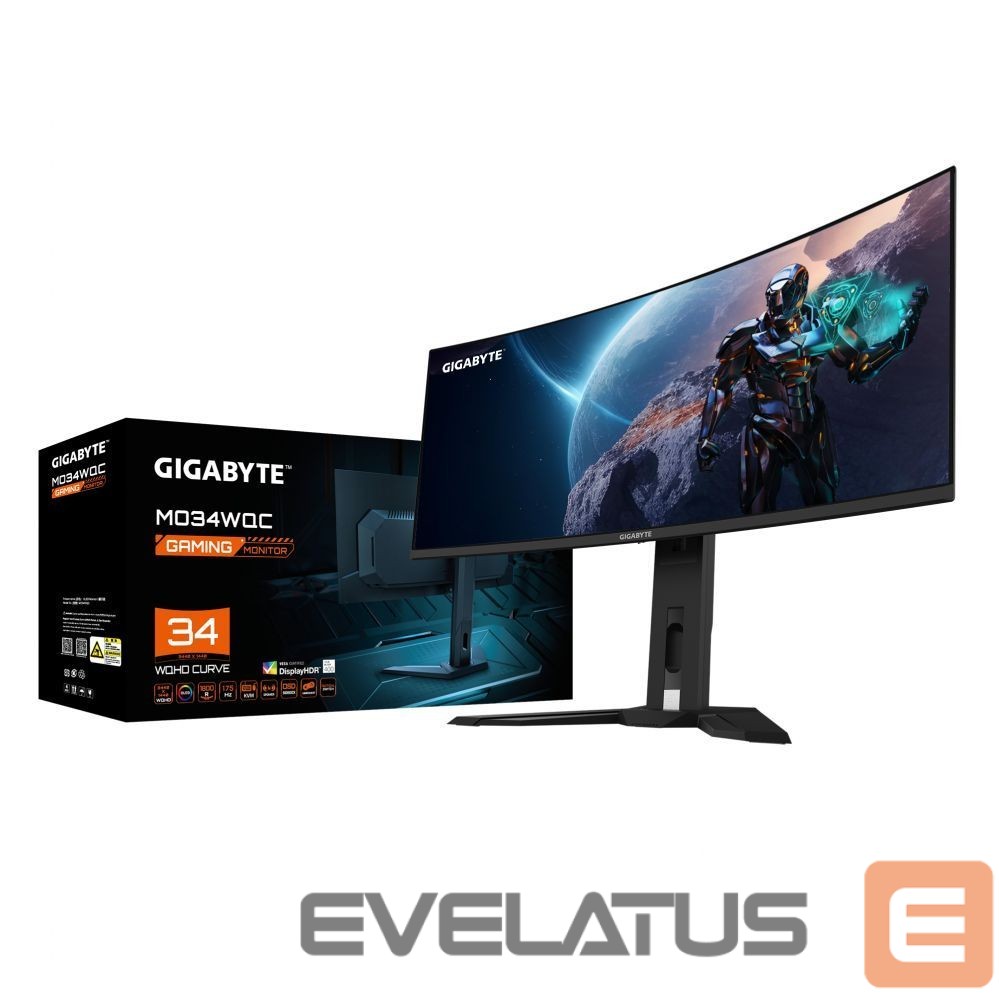 Monitorid Gigabyte MONITOR 34" MO34WQC EK