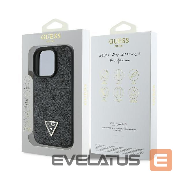 Muu telefoni lisavarustus Guess Guess Leather 4G Triangle Strass MagSafe Case for iPhone 16 Pro Max - Black