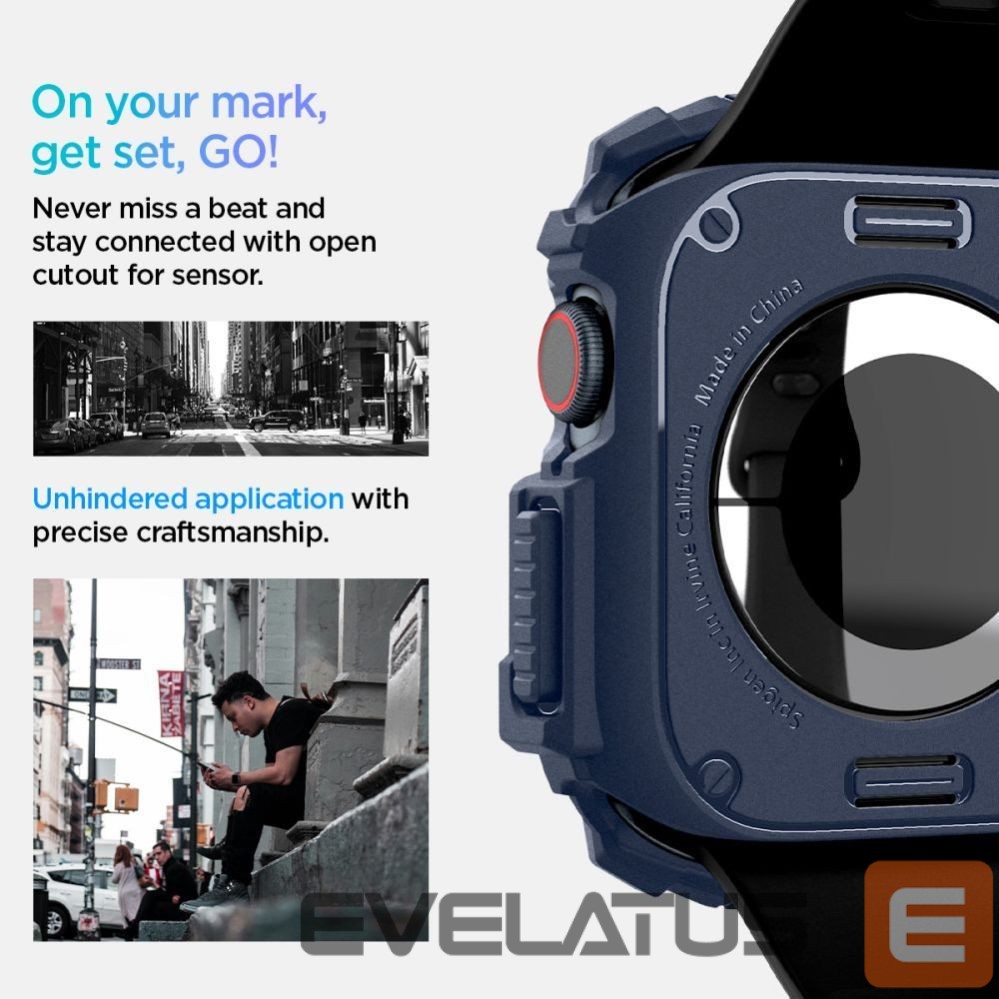 Muud kaubad Spigen Spigen Rugged Armor Case for Apple Watch 10 46mm - Navy Blue