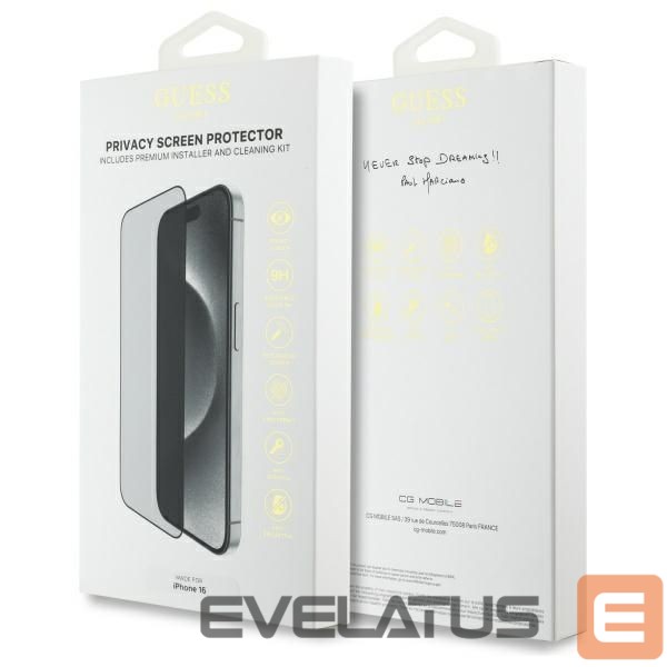 Muud kaubad Guess Guess Screen Protector Privacy 2.5D Outline tempered glass for iPhone 16