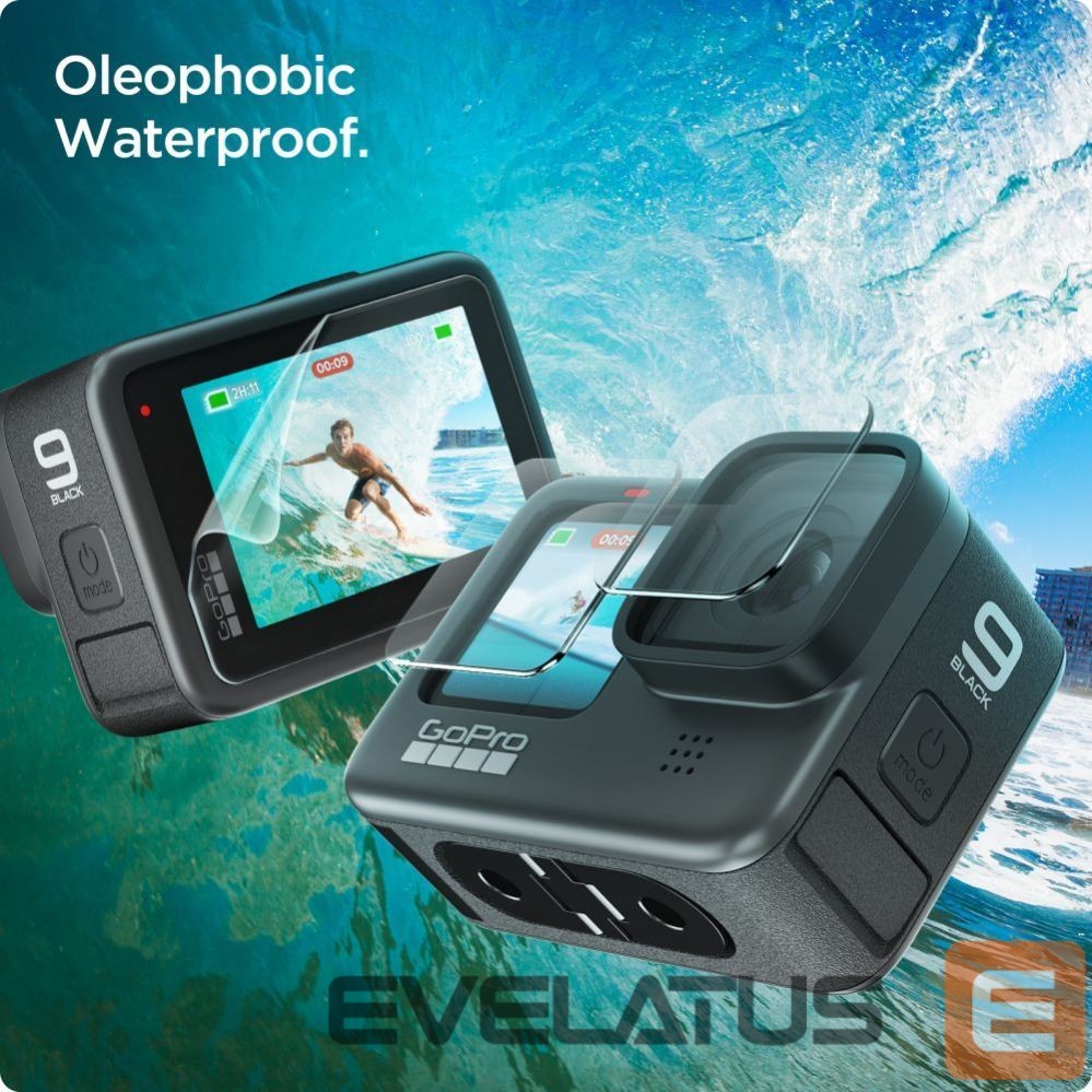 Muud kaubad Spigen Spigen Glass.tR Slim Tempered Glass + Film 2-Set for GoPro Hero 9 / 10 / 11 / 12 - Transparent