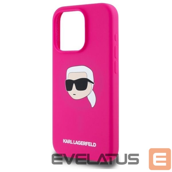 Muud kaubad Karl Lagerfeld Karl Lagerfeld KLHMP15LSKHPPPLF iPhone 15 Pro 6.1" fuchsia/fuschia hardcase Silicone Karl Head Print MagSafe