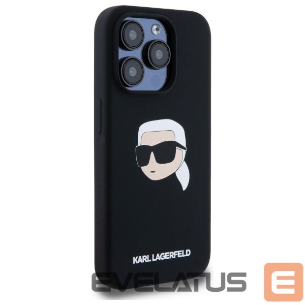 Muud kaubad Karl Lagerfeld Karl Lagerfeld KLHMP15LSKHPPLK iPhone 15 Pro 6.1" black/black hardcase Silicone Karl Head Print MagSafe