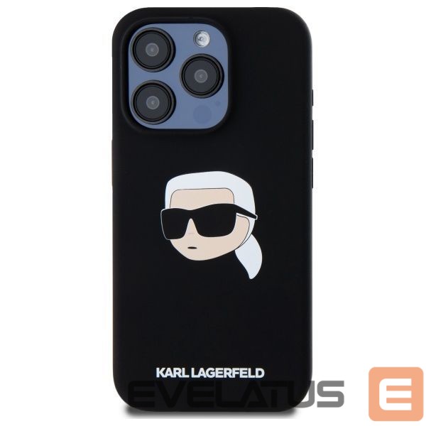 Muud kaubad Karl Lagerfeld Karl Lagerfeld KLHMP15LSKHPPLK iPhone 15 Pro 6.1" black/black hardcase Silicone Karl Head Print MagSafe