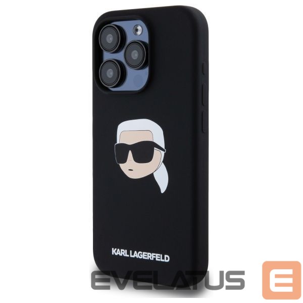 Muud kaubad Karl Lagerfeld Karl Lagerfeld KLHMP15LSKHPPLK iPhone 15 Pro 6.1" black/black hardcase Silicone Karl Head Print MagSafe