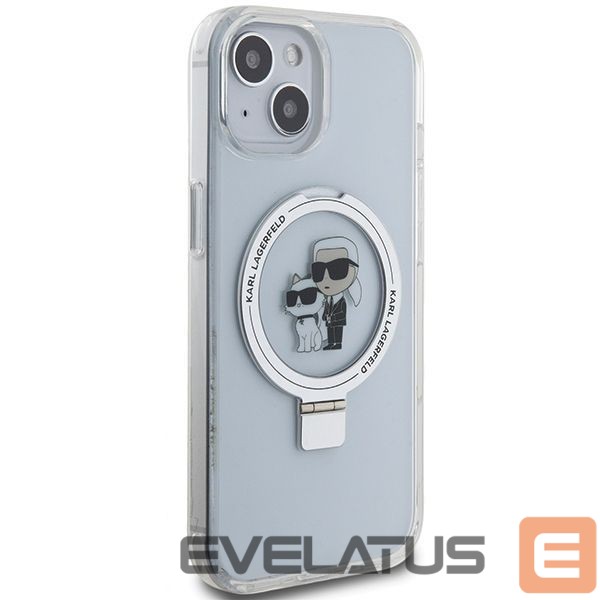 Muud kaubad Karl Lagerfeld Karl Lagerfeld KLHMP15SHMRSKCH iPhone 15 / 14 / 13 6.1" white/white hardcase Ring Stand Karl&Choupette MagSafe