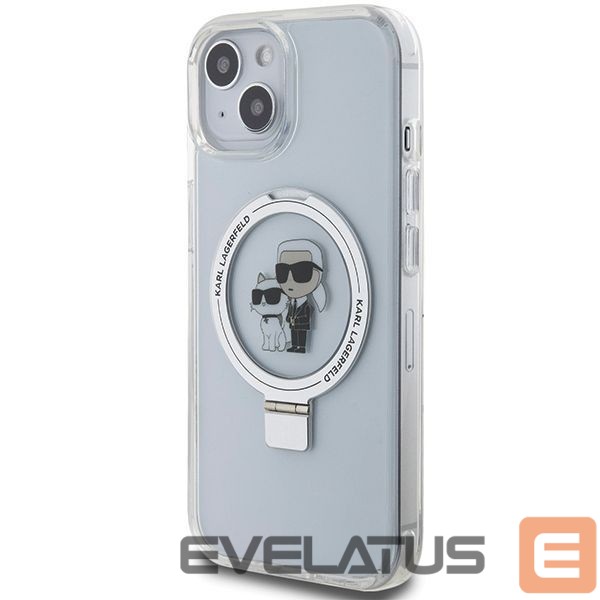Muud kaubad Karl Lagerfeld Karl Lagerfeld KLHMP15SHMRSKCH iPhone 15 / 14 / 13 6.1" white/white hardcase Ring Stand Karl&Choupette MagSafe