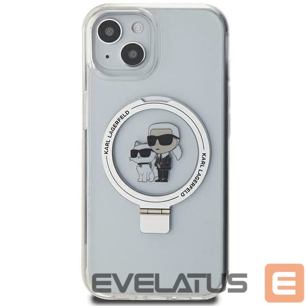 Muud kaubad Karl Lagerfeld Karl Lagerfeld KLHMP15SHMRSKCH iPhone 15 / 14 / 13 6.1" white/white hardcase Ring Stand Karl&Choupette MagSafe