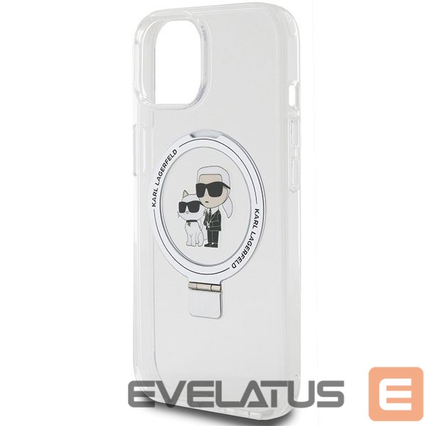 Muud kaubad Karl Lagerfeld Karl Lagerfeld KLHMP15SHMRSKCH iPhone 15 / 14 / 13 6.1" white/white hardcase Ring Stand Karl&Choupette MagSafe