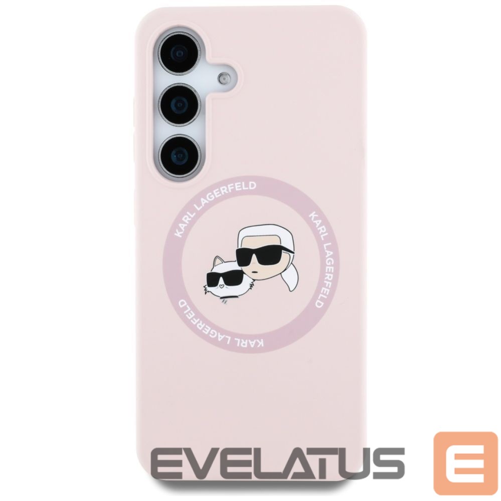 Muud kaubad Karl Lagerfeld Karl Lagerfeld Silicone Double Heads And Circle MagSafe Samsung Galaxy S25 Case Pink