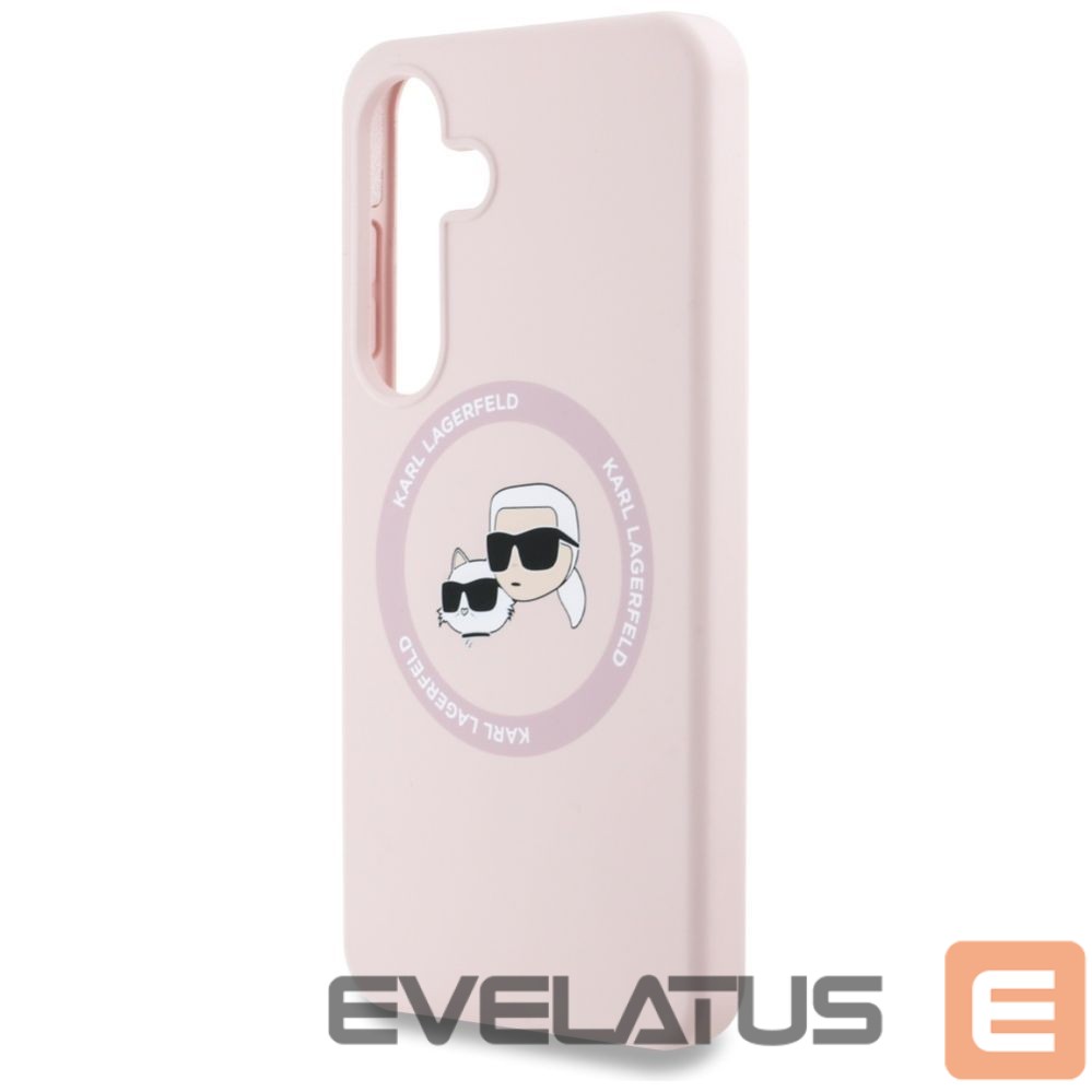Muud kaubad Karl Lagerfeld Karl Lagerfeld Silicone Double Heads And Circle MagSafe Samsung Galaxy S25 Case Pink