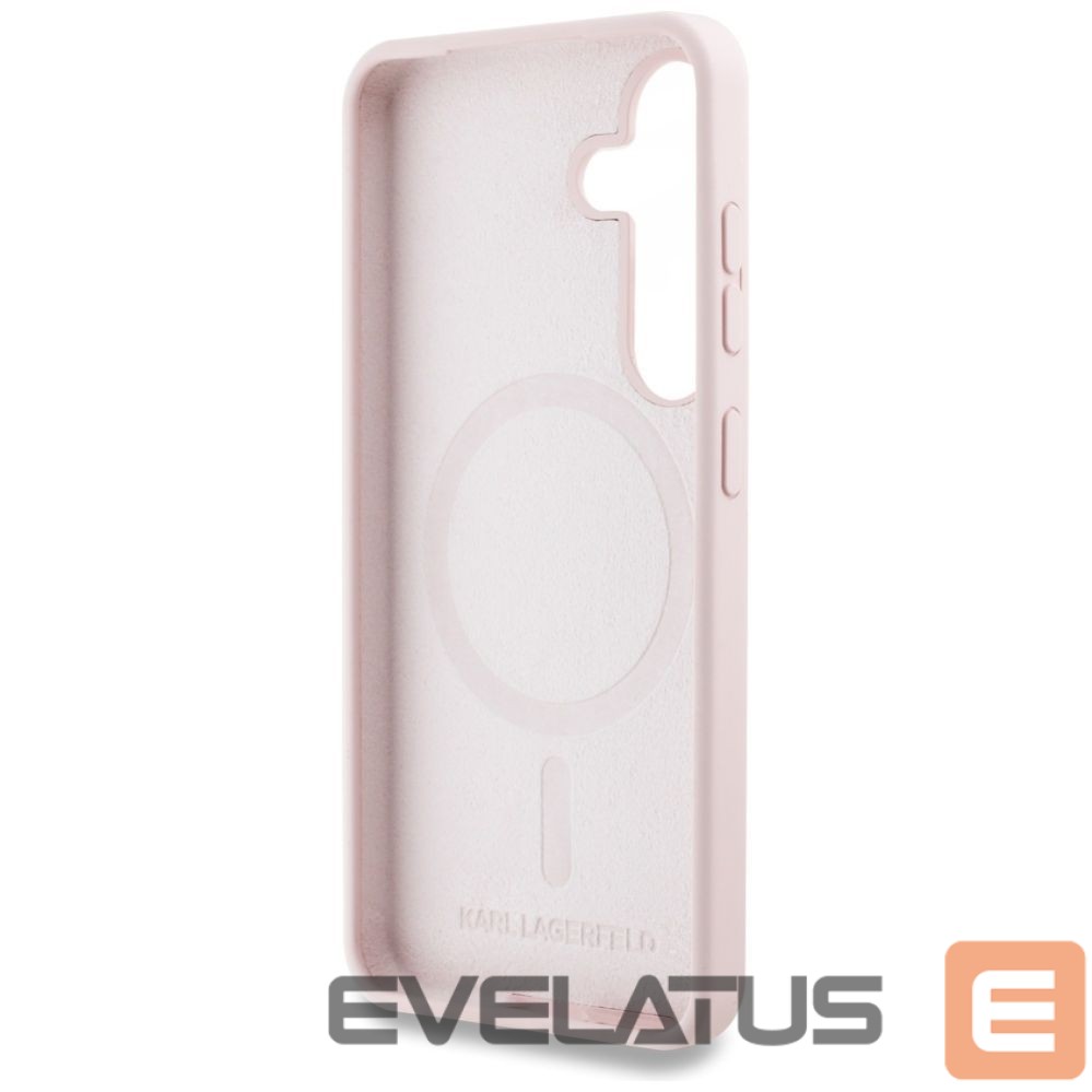 Muud kaubad Karl Lagerfeld Karl Lagerfeld Silicone Double Heads And Circle MagSafe Samsung Galaxy S25 Case Pink