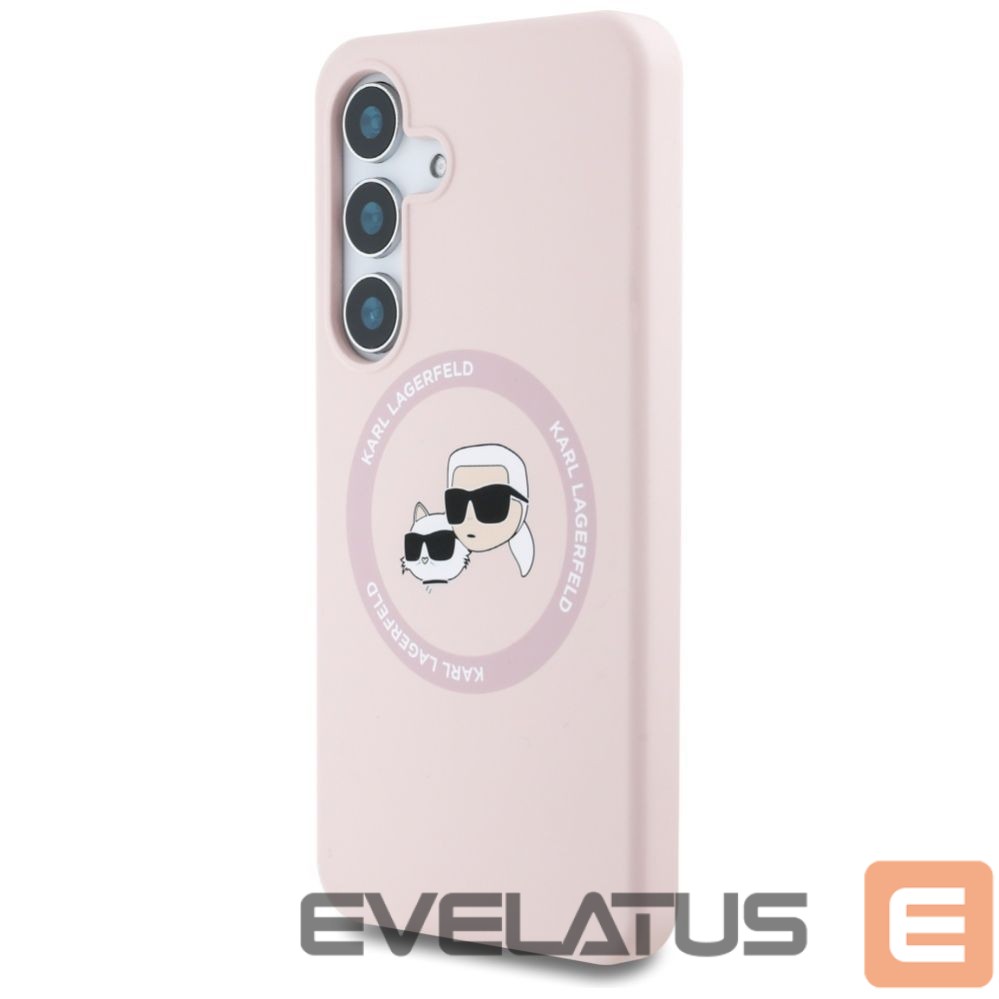 Muud kaubad Karl Lagerfeld Karl Lagerfeld Silicone Double Heads And Circle MagSafe Samsung Galaxy S25 Case Pink