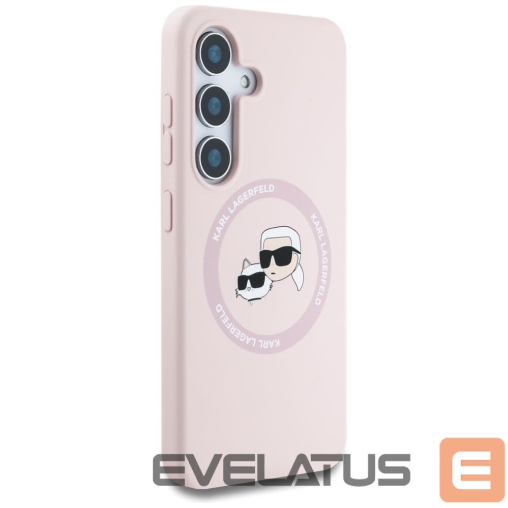 Muud kaubad Karl Lagerfeld Karl Lagerfeld Silicone Double Heads And Circle MagSafe Samsung Galaxy S25 Case Pink