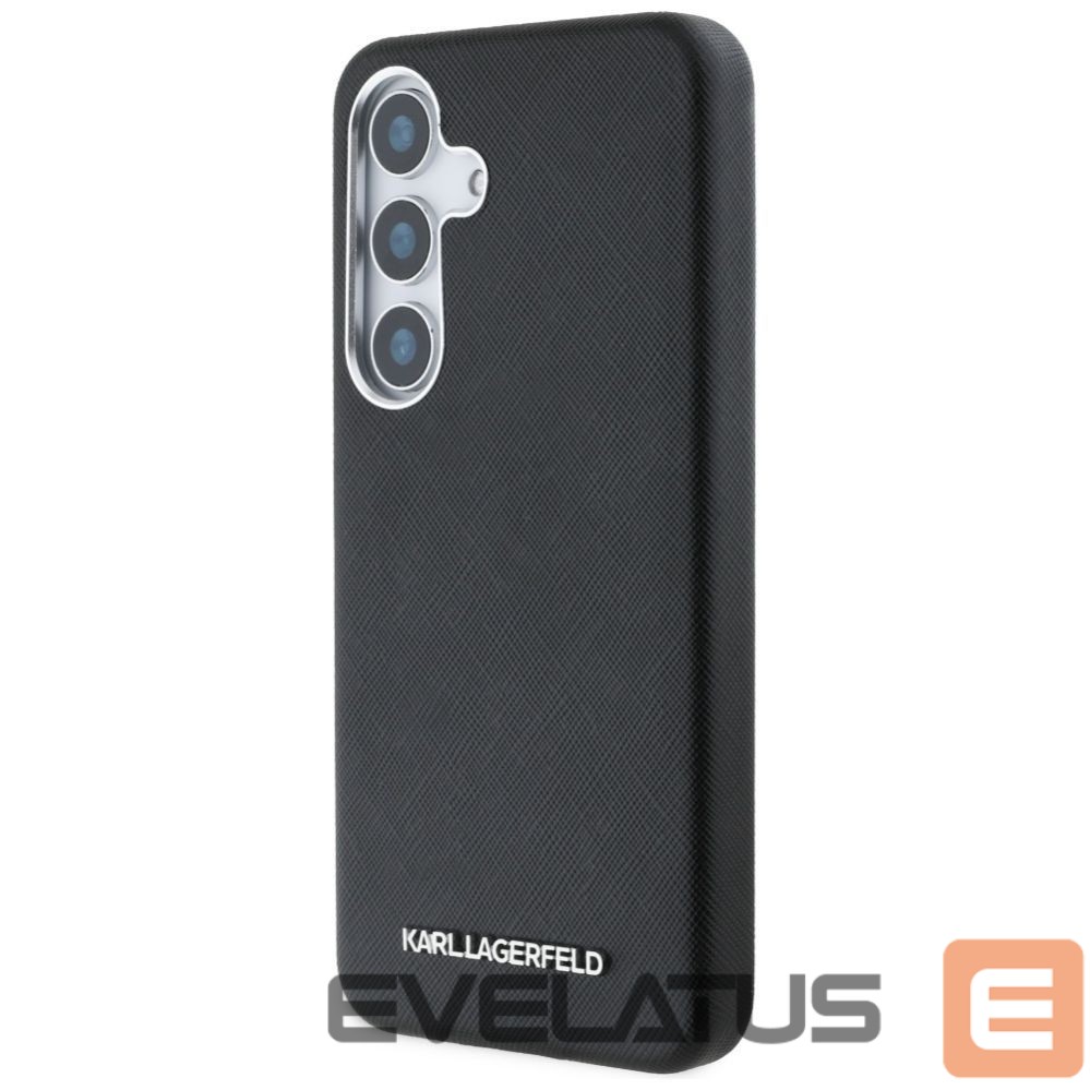 Muud kaubad Karl Lagerfeld Karl Lagerfeld Saffiano Full Wrapped Elongated Metal Logo MagSafe Case for Samsung Galaxy S25 - Black