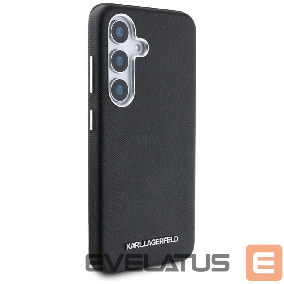 Muud kaubad Karl Lagerfeld Karl Lagerfeld Saffiano Full Wrapped Elongated Metal Logo MagSafe Case for Samsung Galaxy S25 - Black