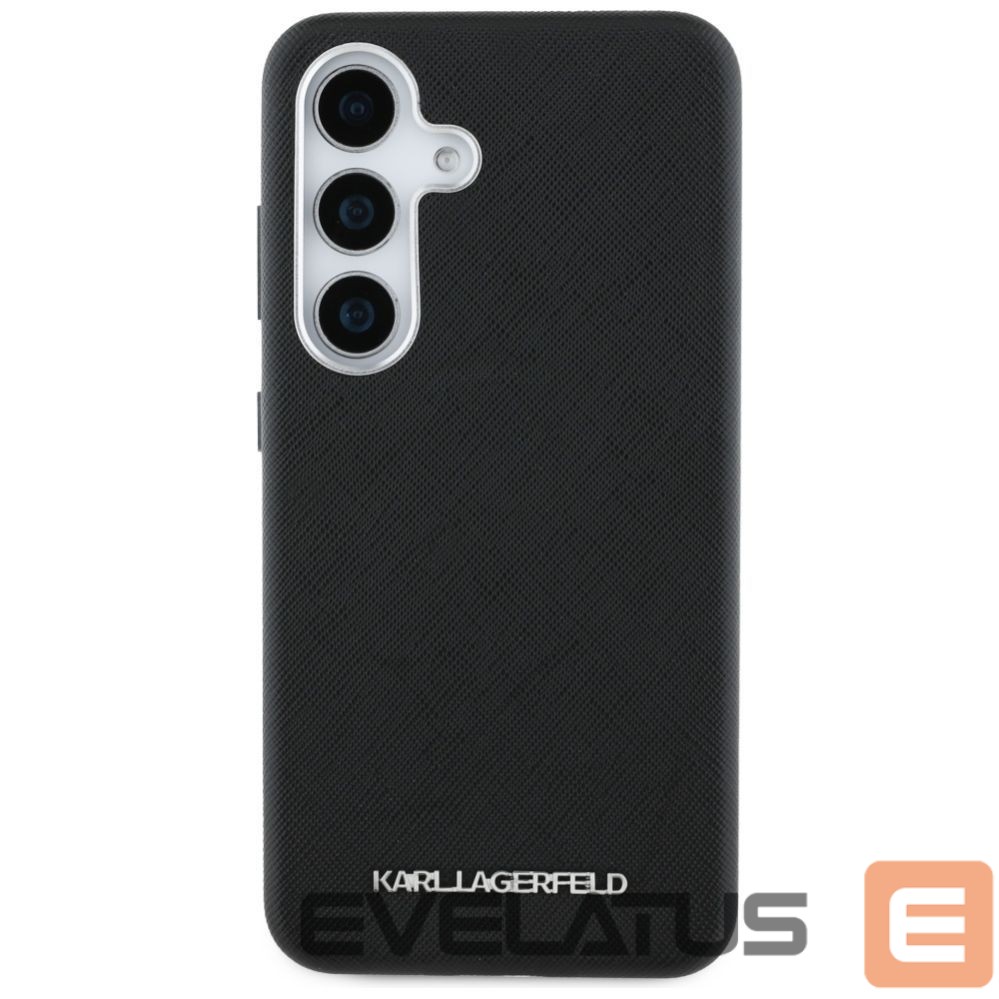 Muud kaubad Karl Lagerfeld Karl Lagerfeld Saffiano Full Wrapped Elongated Metal Logo MagSafe Case for Samsung Galaxy S25 - Black