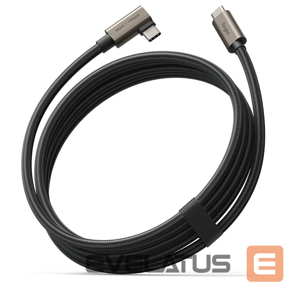 Muud kaubad Ringke Ringke 3.2 gen. 2x2 USB-C, PD 3.1 240W 2m angled cable - black