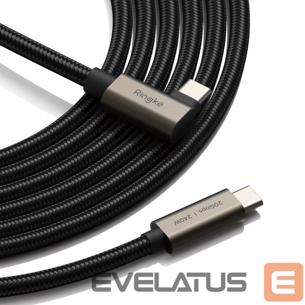 Muud kaubad Ringke Ringke 3.2 gen. 2x2 USB-C, PD 3.1 240W 2m angled cable - black