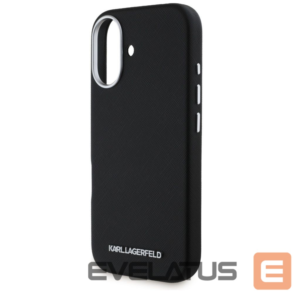 Muud kaubad Karl Lagerfeld Karl Lagerfeld Saffiano Full Wrapped Elongated Metal Logo MagSafe Case for iPhone 16 - Black