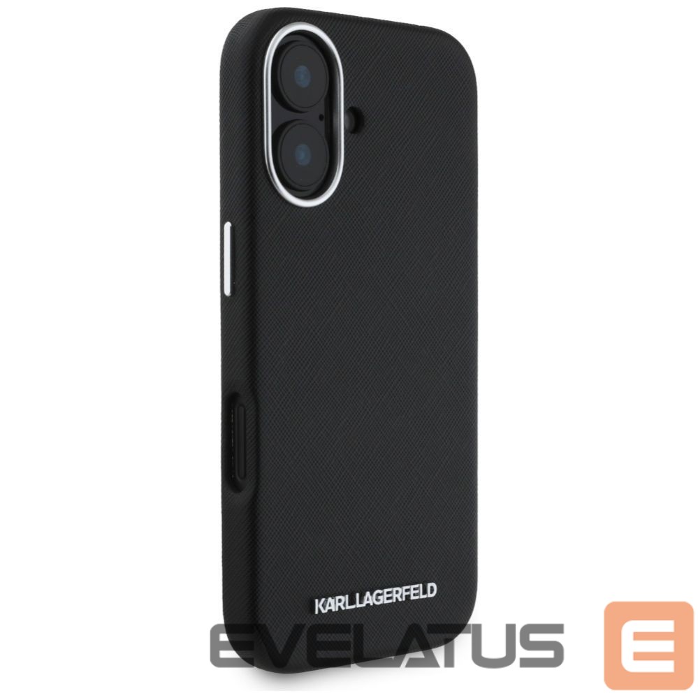 Muud kaubad Karl Lagerfeld Karl Lagerfeld Saffiano Full Wrapped Elongated Metal Logo MagSafe Case for iPhone 16 - Black