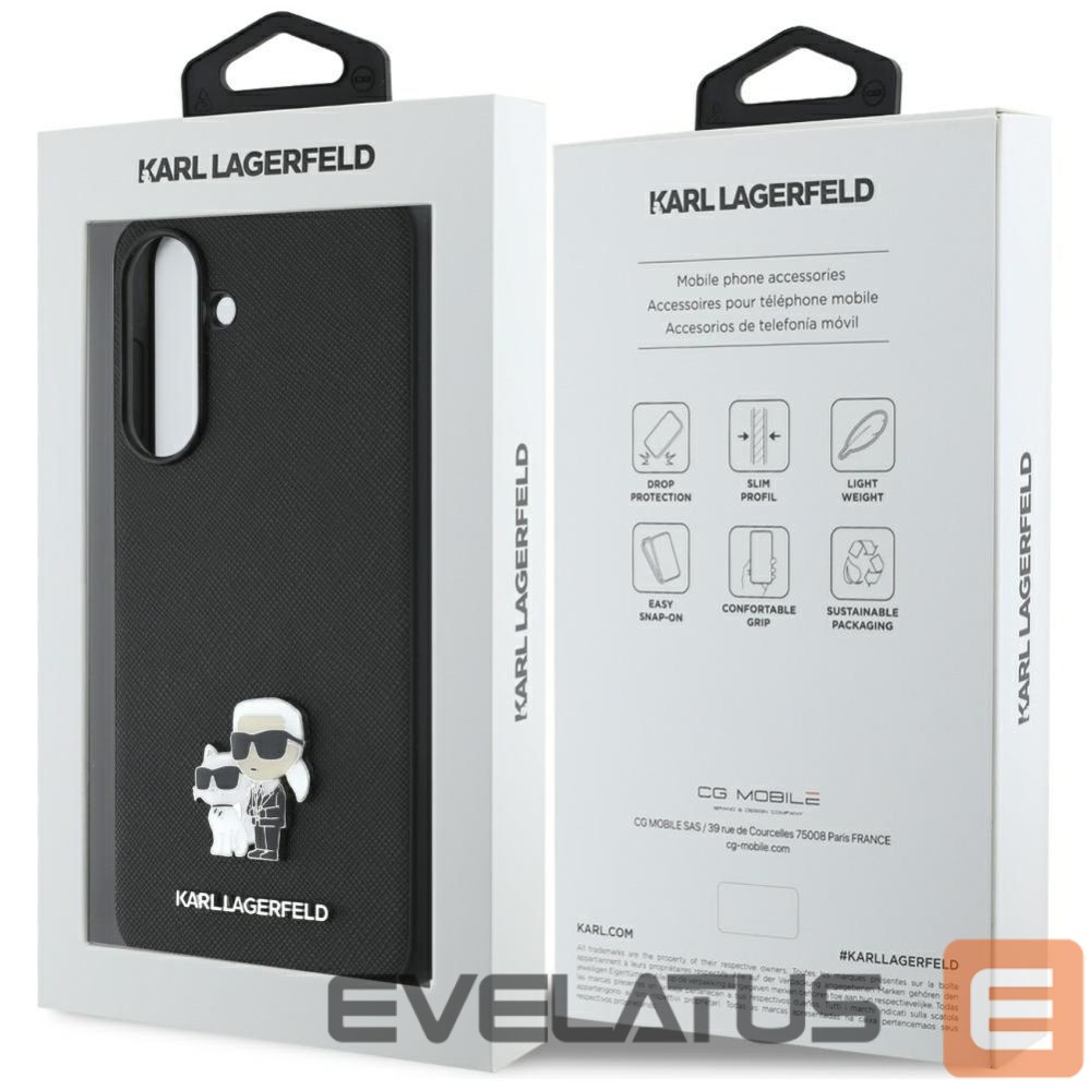 Muud kaubad Karl Lagerfeld Karl Lagerfeld Saffiano Case w/ K&C Metal Logo for Samsung Galaxy A36 - Black