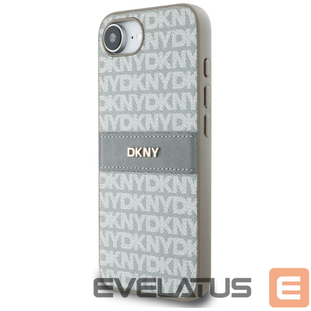 Muud kaubad DKNY DKNY Repeat Texture Pattern with Tonal Stripe iPhone 16e Case - Beige